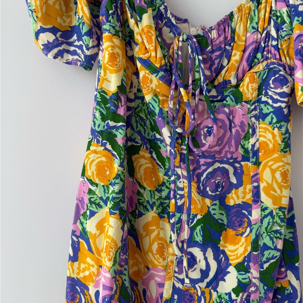 Zara Colorful Floral Midi Dress